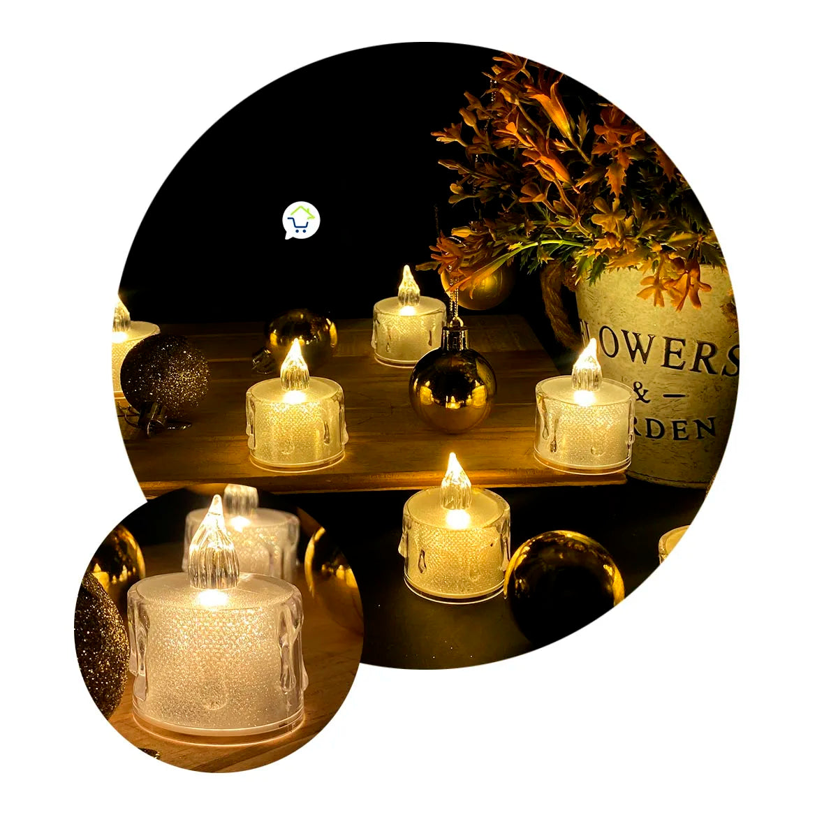 Set de velas led x 24 o x 12 unidades